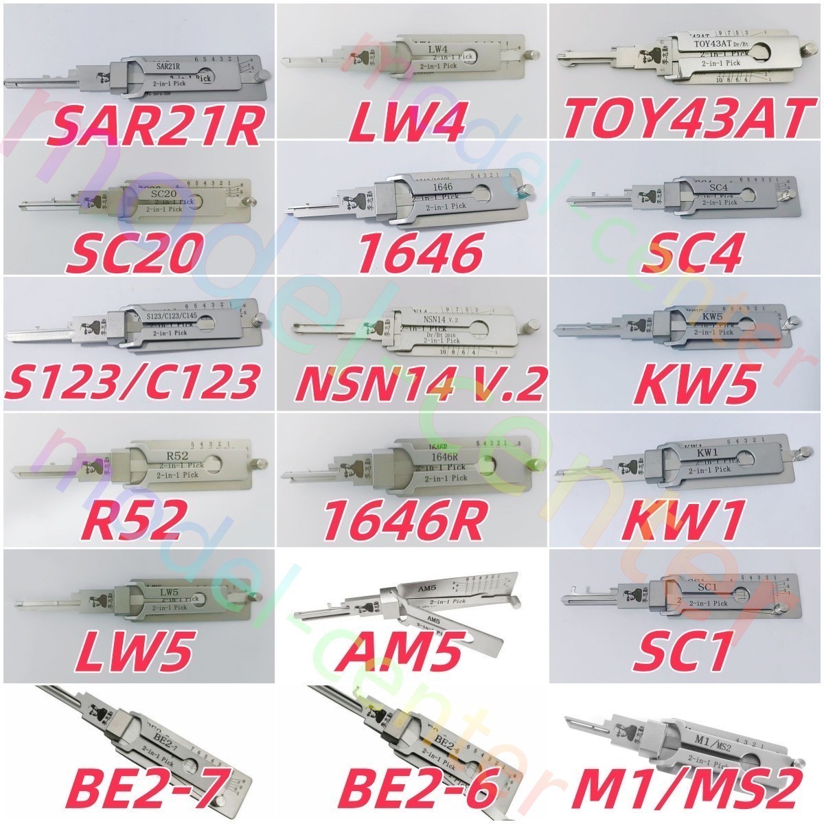 2-in-1 pick lishi tool