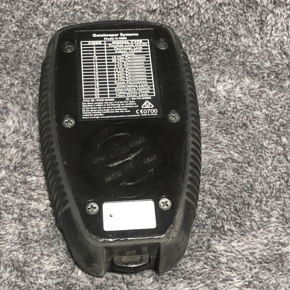 Gatekeeper Systems Remote Control Black SmartCam K-9805 CartKey2 Wireless