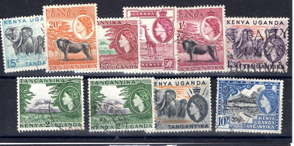 KUT 1954 sg between 168 & 179 values to 10/- fine used