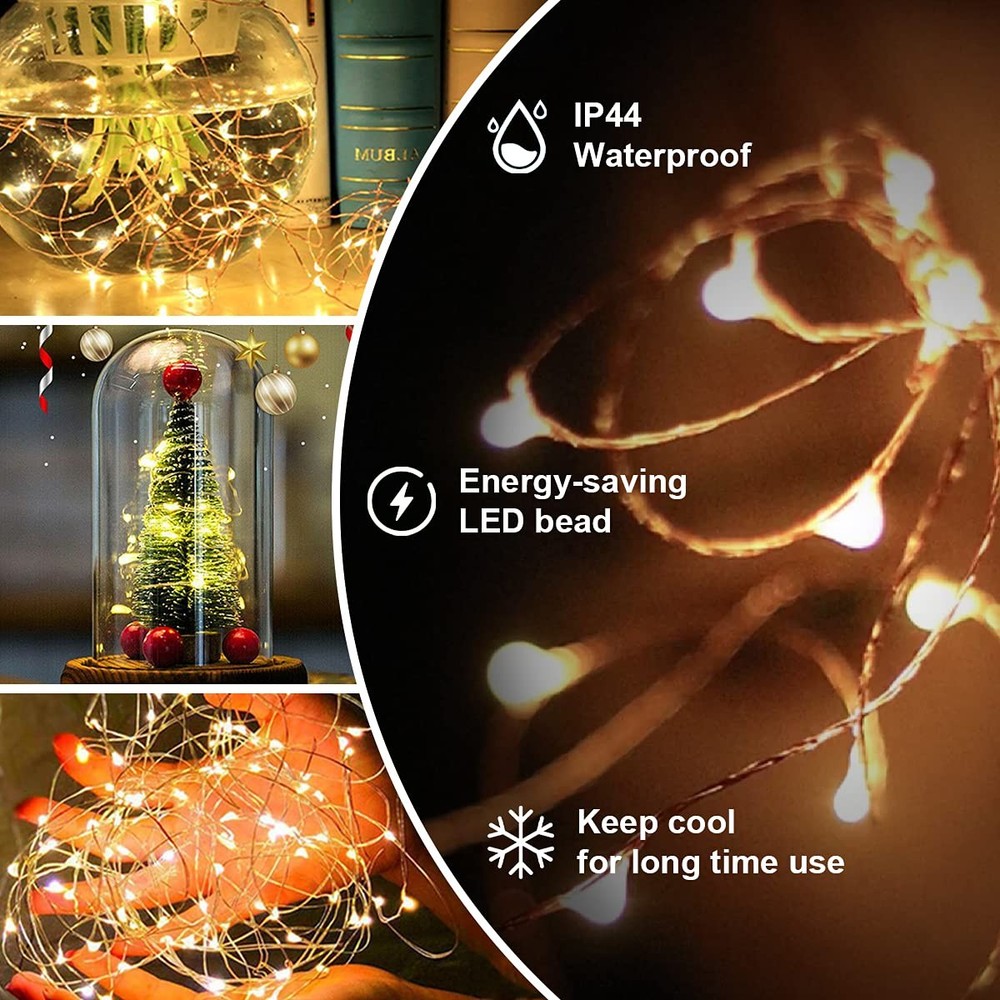 Fairy Lights Battery Operated Firefly Twinkle String Lights Mini 6Pack Cooper...