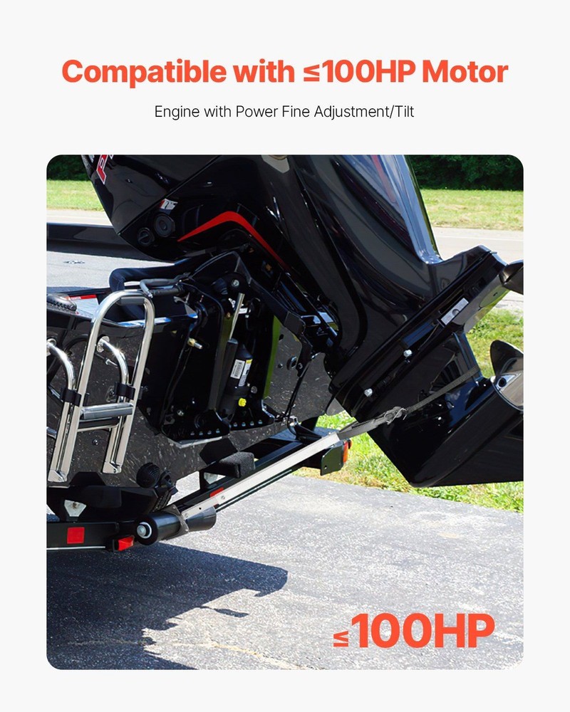 24-36in Adjustable Transom Support Heavy-Duty Rust-Proof ≤100HP Outboard Engine