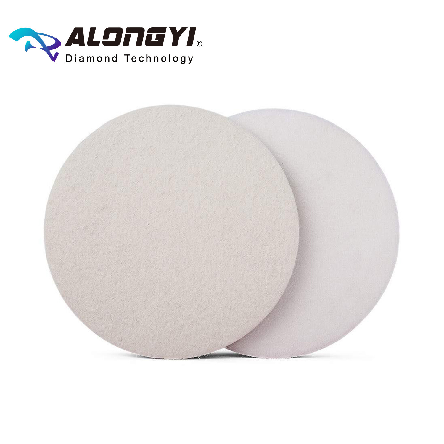 ALONGYI Wool Felt Polishing Pads Buffing Wheel for Car Glass Plastic Metal Stone