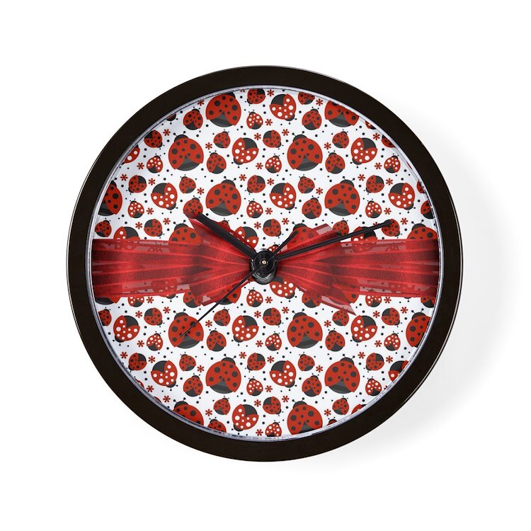 CafePress Ladybug Obsession 10" Wall Clock (1004121119)