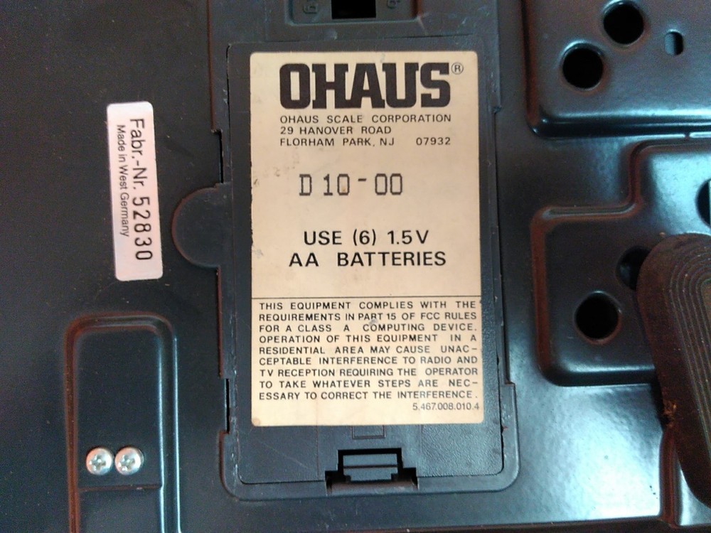 Ohaus D10-00 100lb Platform Digital Scale