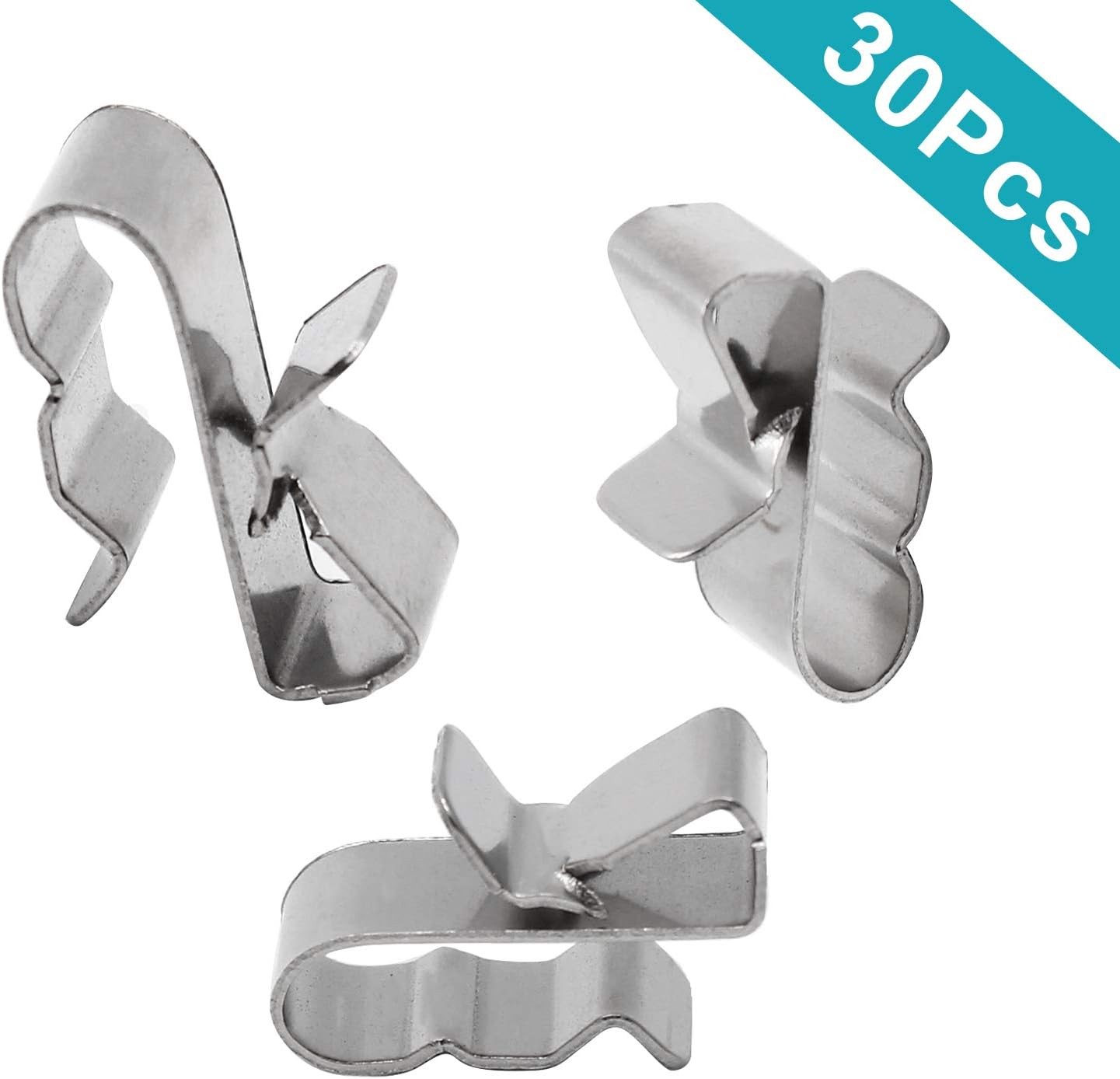 30pcs Solar Panel Cable Clips Trailer Wire Stainless Steel, 30 Pcs