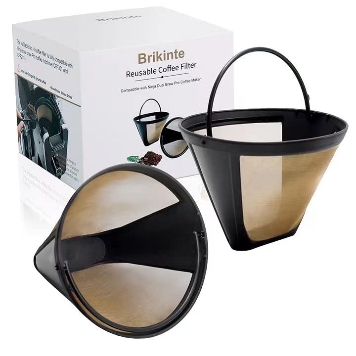 Reusable Coffee Filters for Ninja Dual Brew Coffee Maker, 2 Pack Permanent