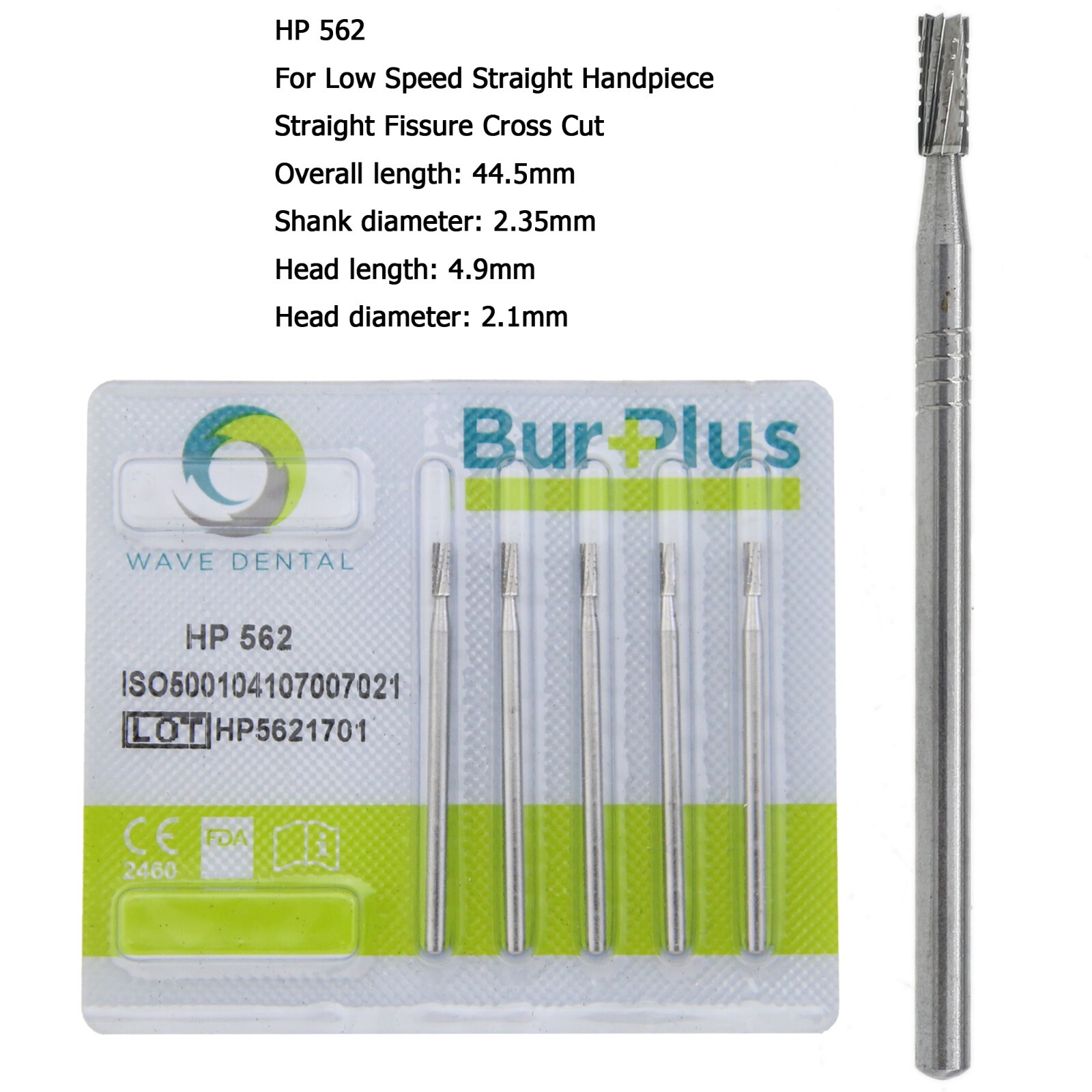 Wave Dental Carbide Burs Round HP Surgical Burs For Straight Handpiece HP 8 557