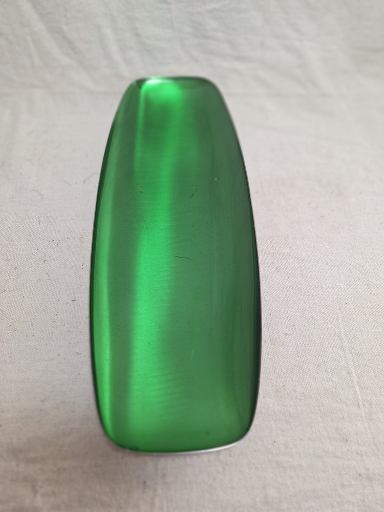 Wallace Enamel Silverplate Dish Emerald Green Mid Century Modern 72R