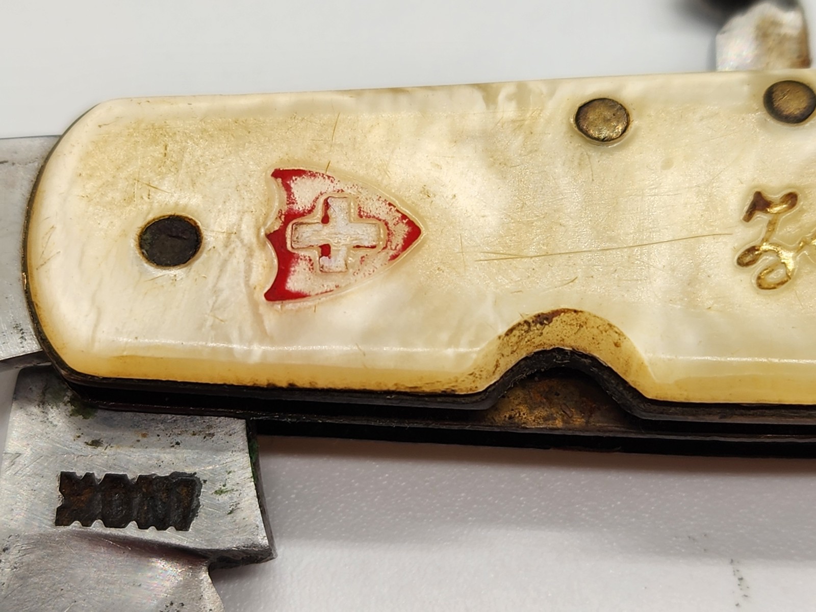 Victorinox INOX Swiss Army Cracked Ice Pocket Knife Multi Tool- Zermatt- 6 BLADE