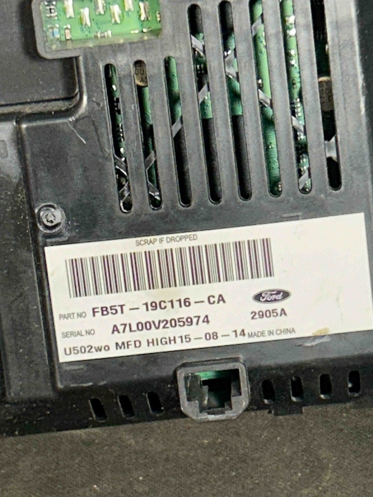 Fits 2015 Ford Explorer Display Screen OEM:FB5T19C116CA