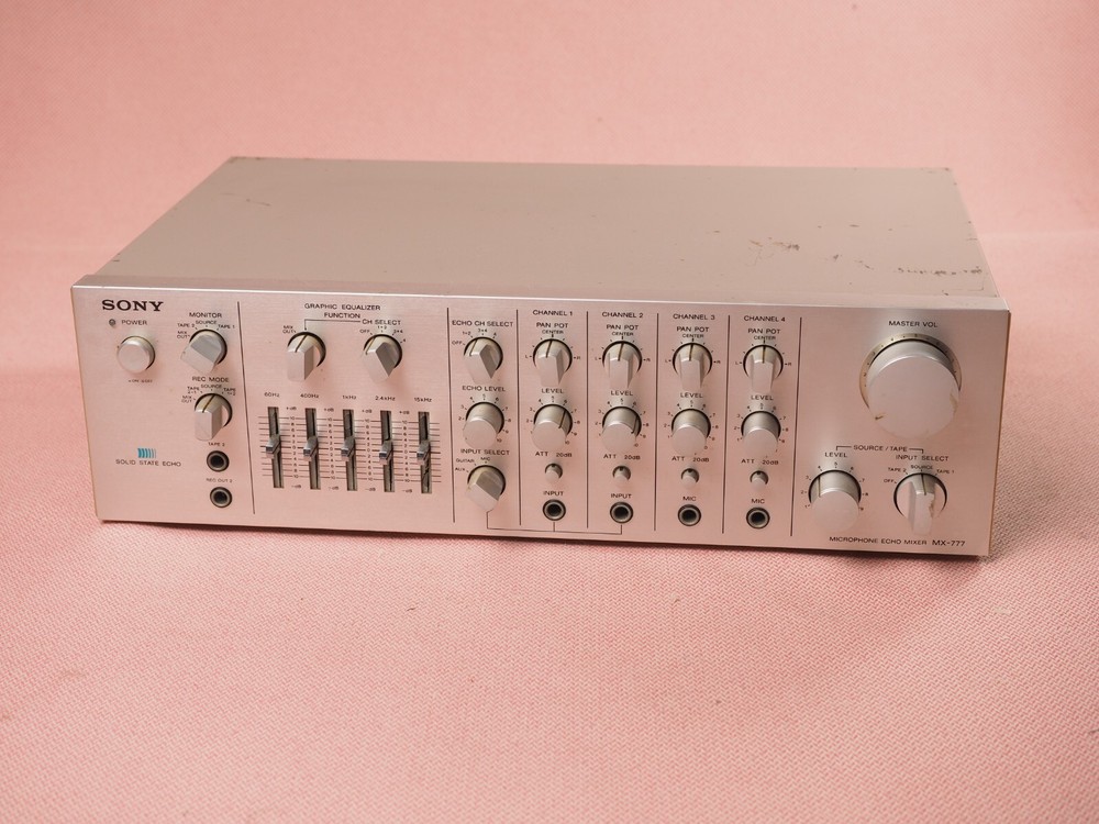 Sony MX 777 Microphone Echo MIxer Solid State Echo Tested MX-777