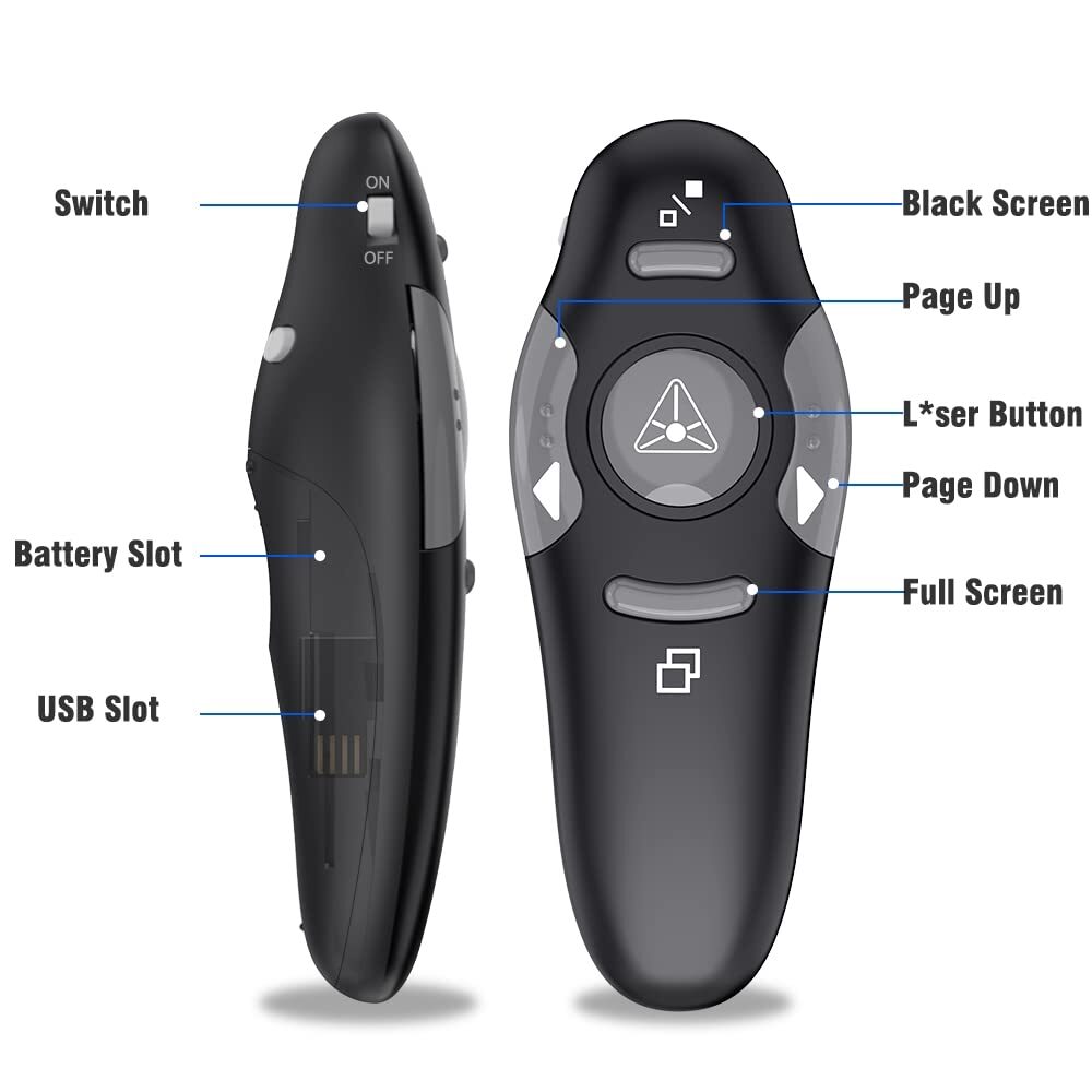 Presentation Remote Clicker Wireless Presenter for PowerPoint Presentation Re...