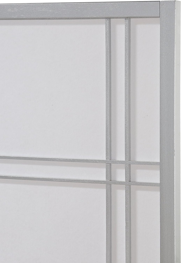 Seto 4-Panel Room Divider Screen, Silver