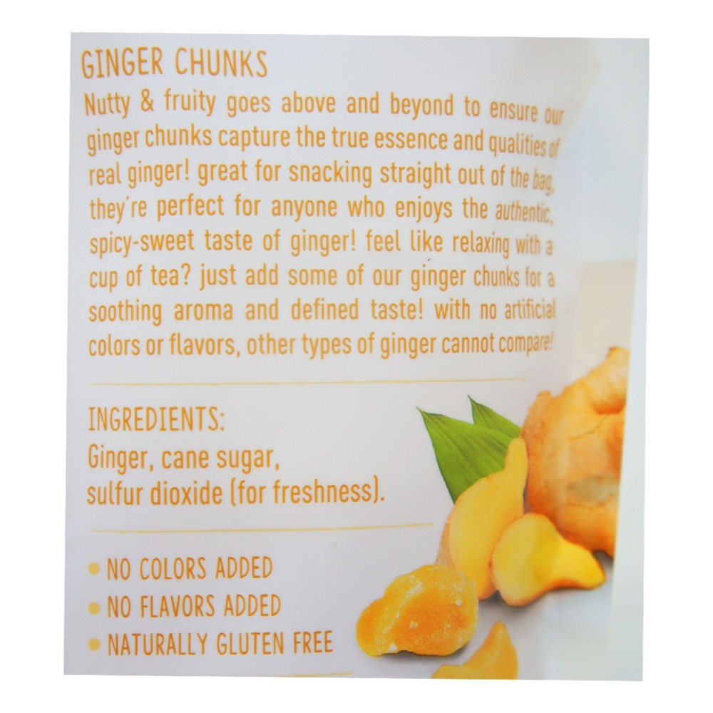 Nutty & Fruity Ginger Chunks Non-Crystallized 8 OZ