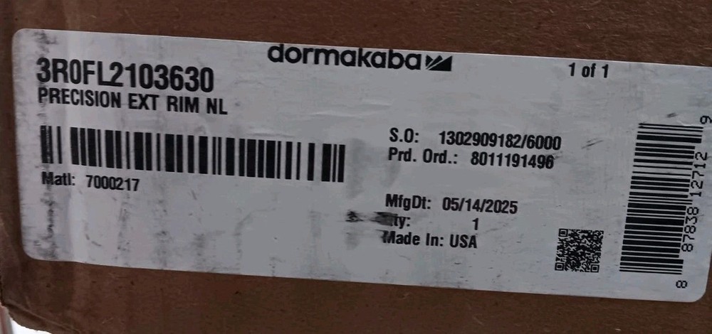 Dormakaba Group 3R0FL2103630 Precision Exit RIM NL