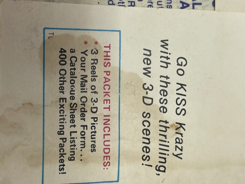 Vintage KISS Rock Band View Master 3 Reels Original Packet 1970s GAF READ