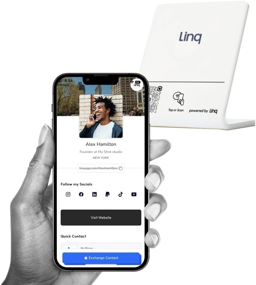 Linq Hub V2 - Smart QR and NFC Contact Point - Mini White