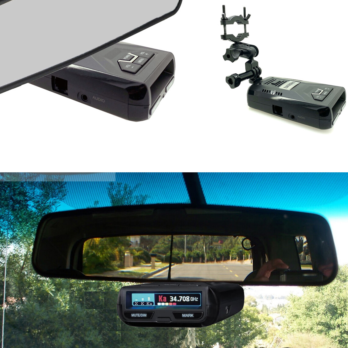 BEST VALUE Rearview Mirror Mount for UNIDEN R1 R3 DFR7 DFR8 DFR9 Radar Detector