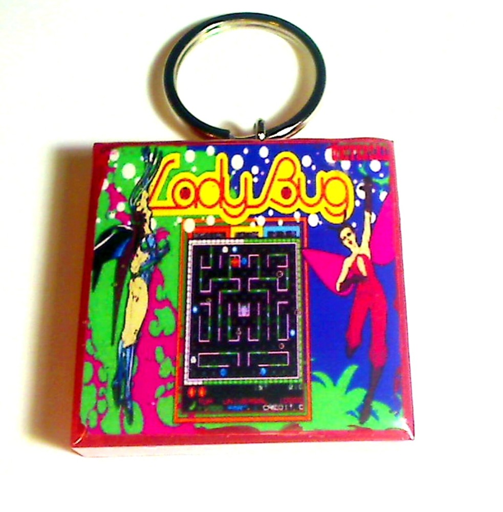 Lady Bug Arcade Coin Door accessory Keychain