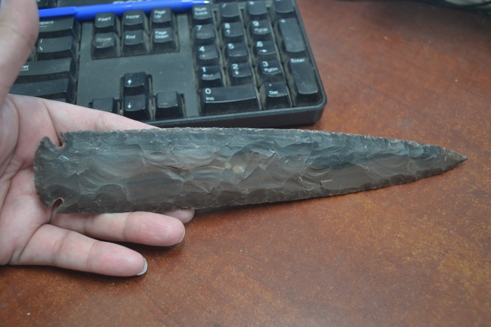 AGATE STONE SPEARHEAD ARROWHEAD POINT MEDIEVAL 9" - 9 1/2"