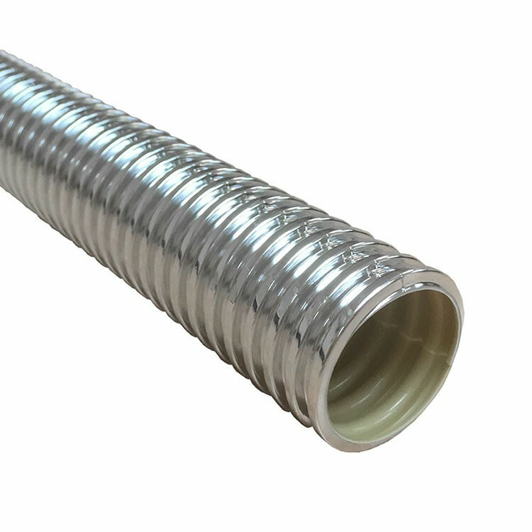 Chrome Wire Loom Split Cable 39" High Temperature Convoshield 1/2in