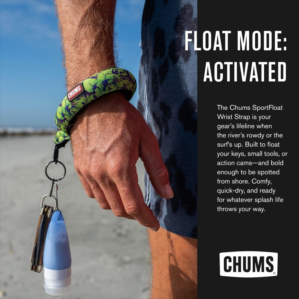 Chums SportFloat Floating Wrist Strap – Waterproof Flotation Strap Keychai