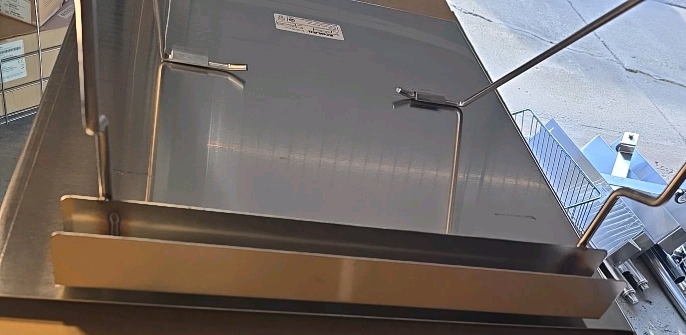 ECOLAB LOAD-N-FOLD 21" X 25" Stainless Steel Fold Down Wall Table Made in U.S.A.