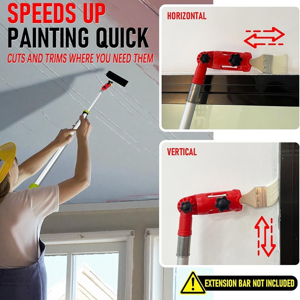 Multi-Angle Paint Brush Extender, Extension Pole Attachment Holder for4408