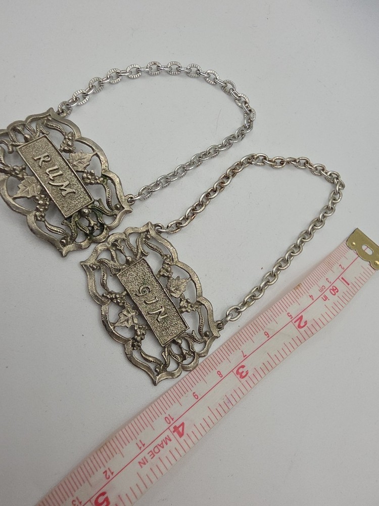 Bottle Decorations Gin Rum Bottle Neck Decoration Silver Tone