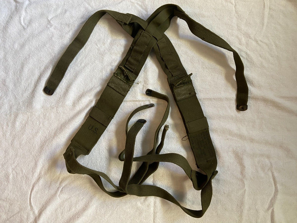 Lot #3 US Military WWII Original Combat Field Equipment Suspenders 1945
