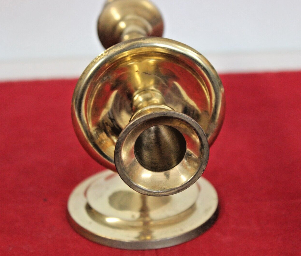 Brass Wall Sconce Candle Stick Holder (India, 11")