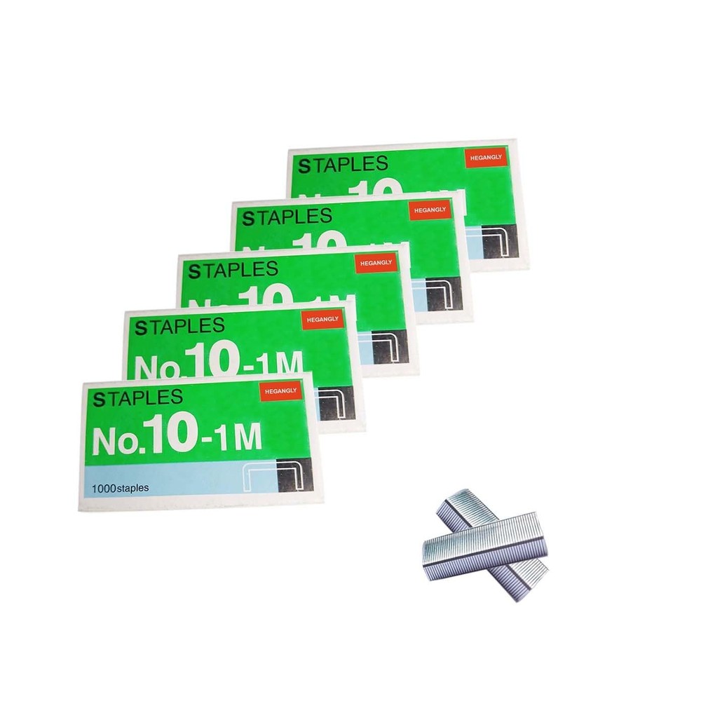 Mini Stapler Staples Number Ten Size Silver Staple Pack
