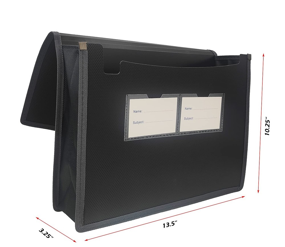 Premium Quality Plastic Expanding File Folder Document Organizer, 3.5" Expans...