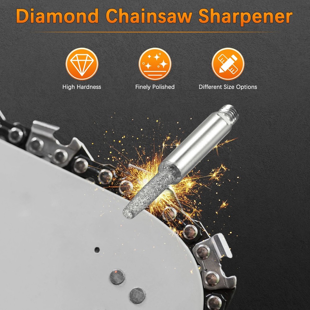 Chainsaw Sharpener with Nuts [24pcs]-Chainsaw Sharpening-[Silver- 5/32 Inch]