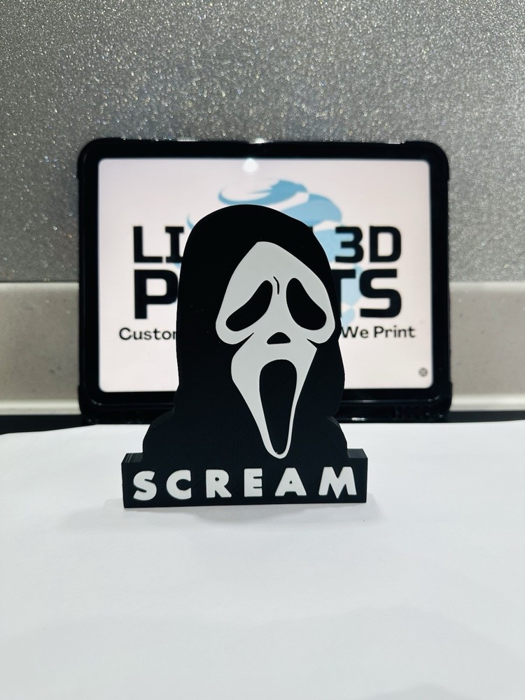 Decorative Scream Ghostface Film table stand logo display pops