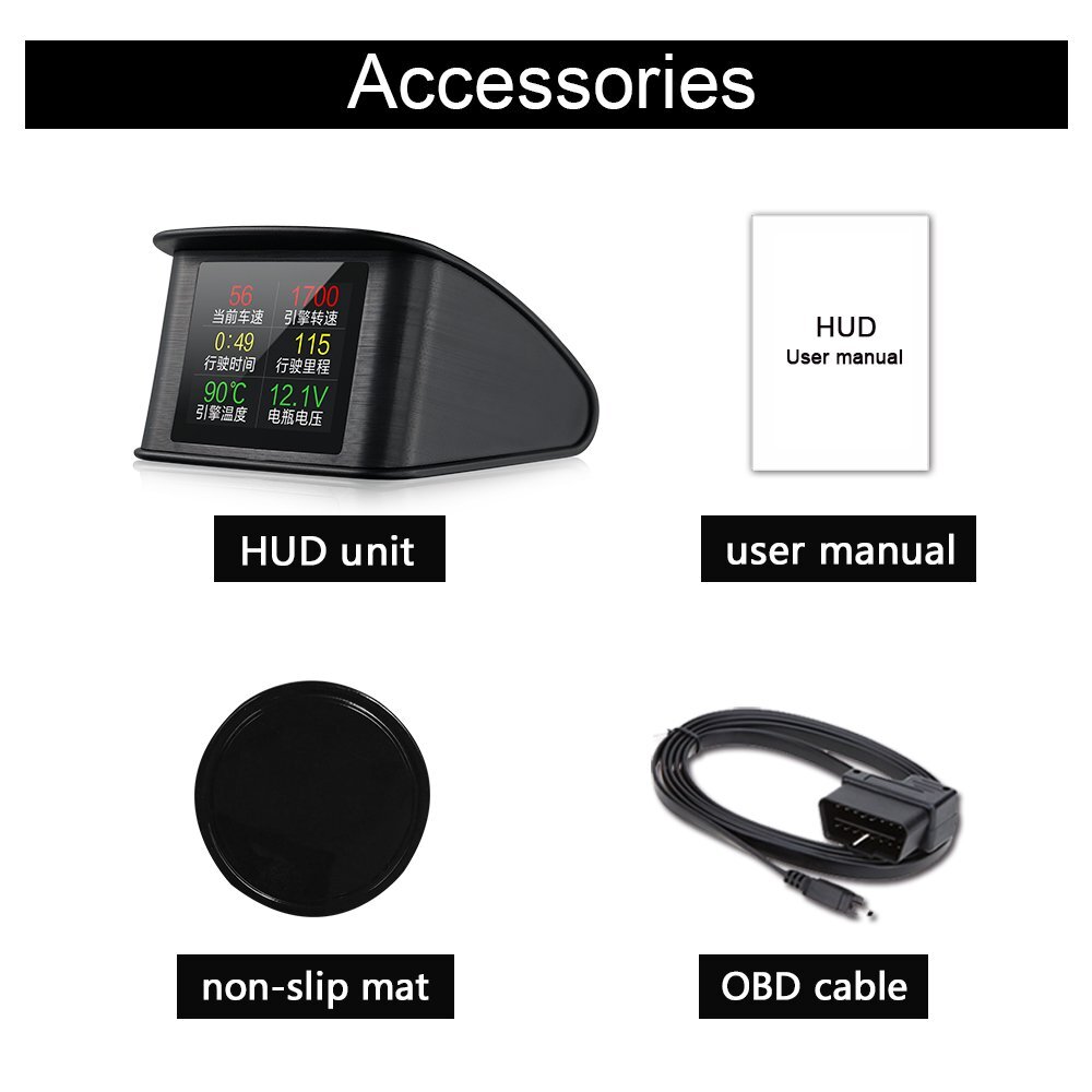 Digital Device Consumption Tool Car HUD P10 OBD2 head Up Display Speedometer