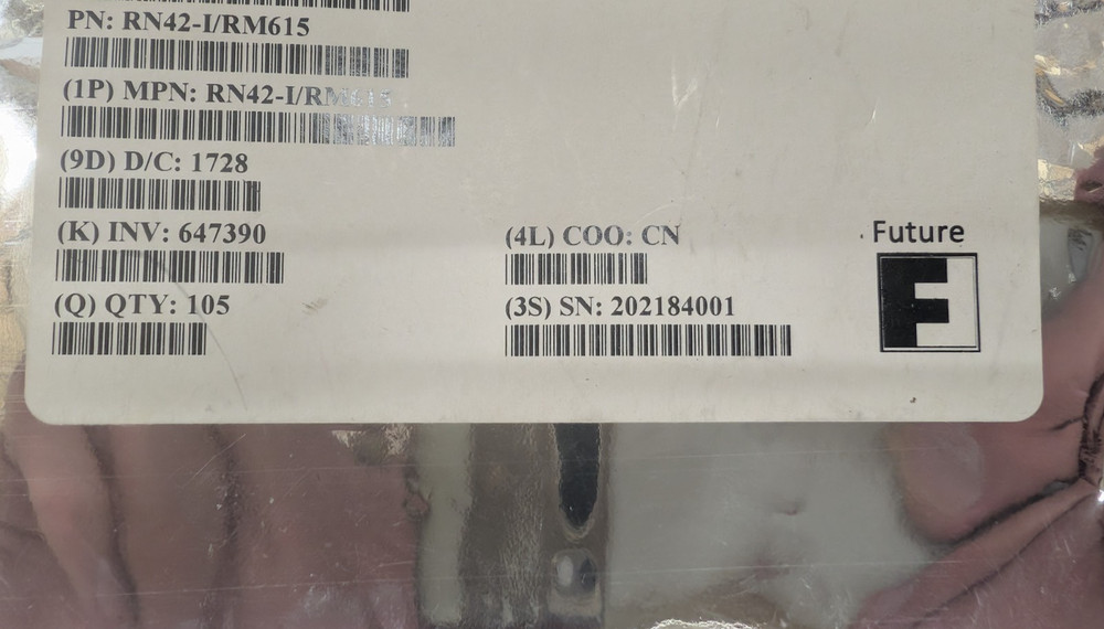 New, Roving Networks, RN42-I/RM615, BLUETOOTH MODULE