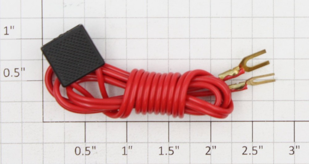 Athearn 10100 HO Red 2ft. Power Wire Cable w/Plug & Terminals