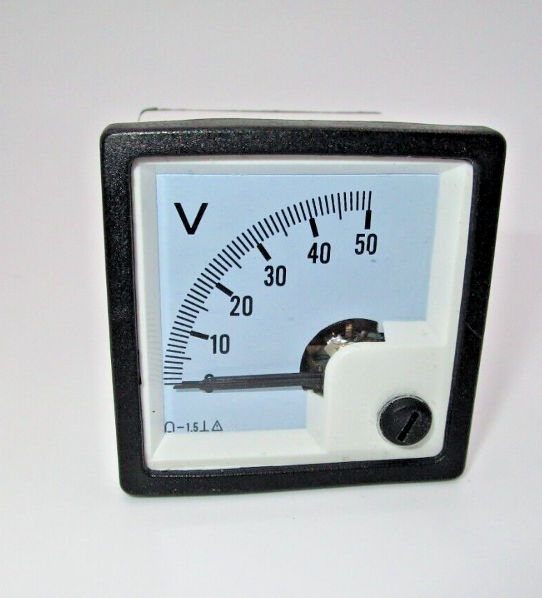 Voltage panel meter gauge DC-50V ANDELI Voltmeter Size 48x48 Fast Shipping