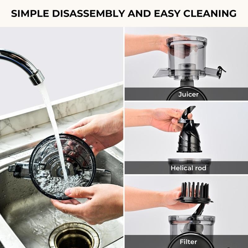 Cold Press Juicer, 5.8" Extra Large Feed Chute 300W Slow Masticating Juicer High