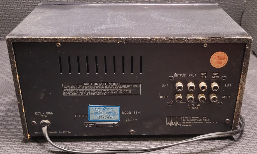 ADC Sound Shaper One Stereo Frequency Equalizer Model SS-1