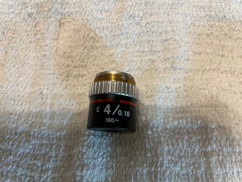 Nikon E 4/0.10 160/- objective For Alphaphot & Optiphot Microscopes Ships Fast