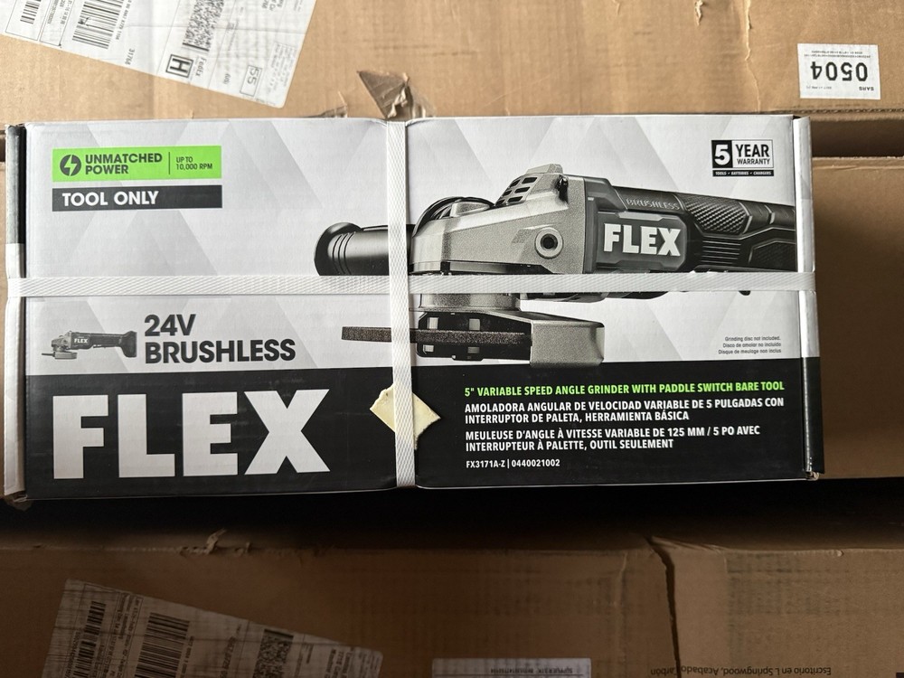 FLEX 24V Brushless Cordless Variable Speed Paddle Switch Angle Grinder FX3171A-Z