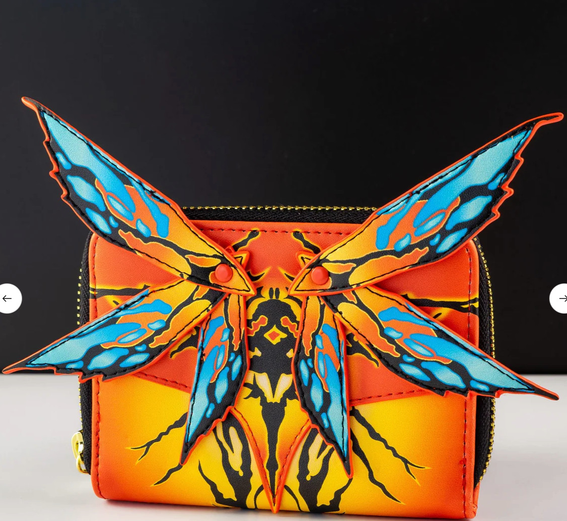 Loungefly Disney Avatar 2 Taruk Banshee Moveable Wings Zip Around Wallet- NWT