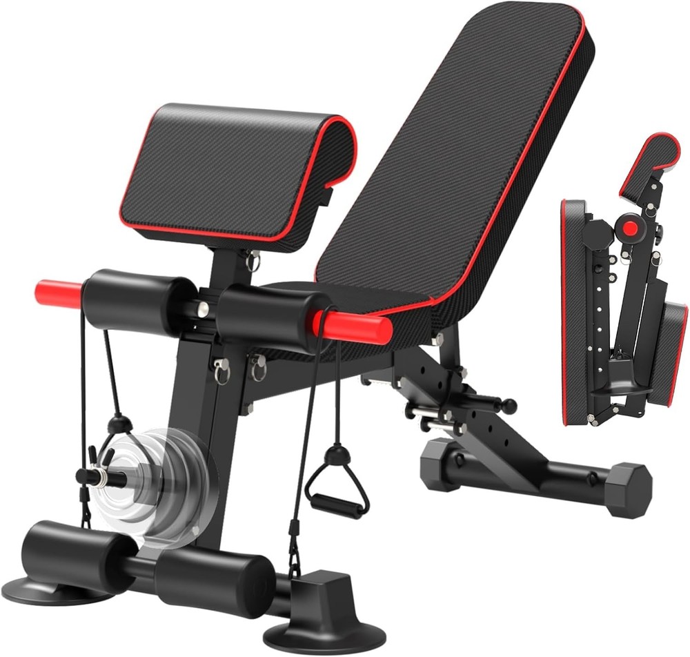 Adjustable Weight Bench,Utility Workout Bench Foldable Incline Decline Benche...