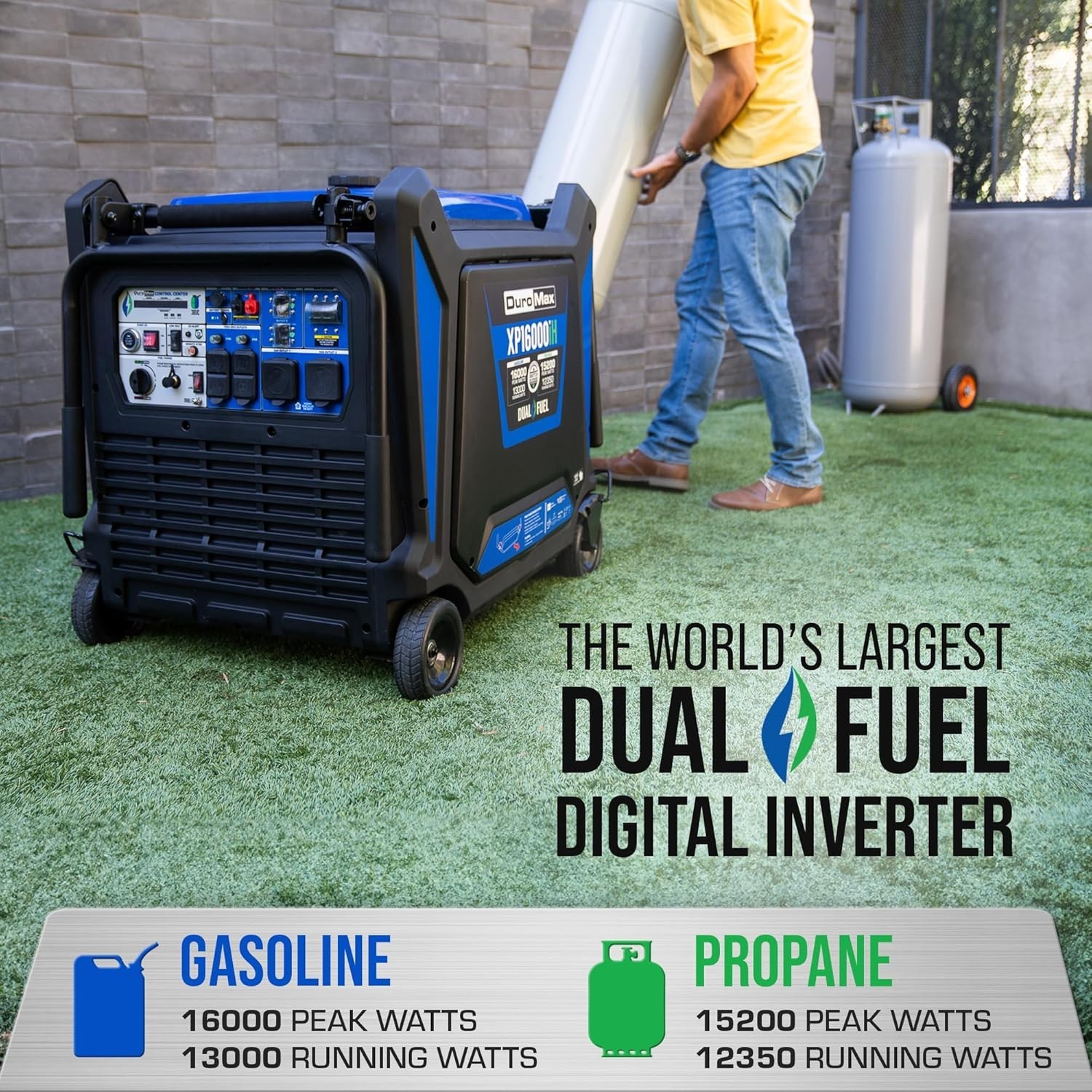 XP16000iH 16,000-Watt Dual Fuel Portable Digital Inverter Generator - Gas & Prop
