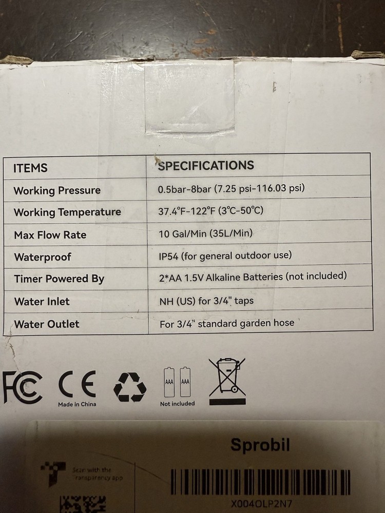 Sprinkler Timer Programmable Hose Timer with Rain Delay Manual and Automatic