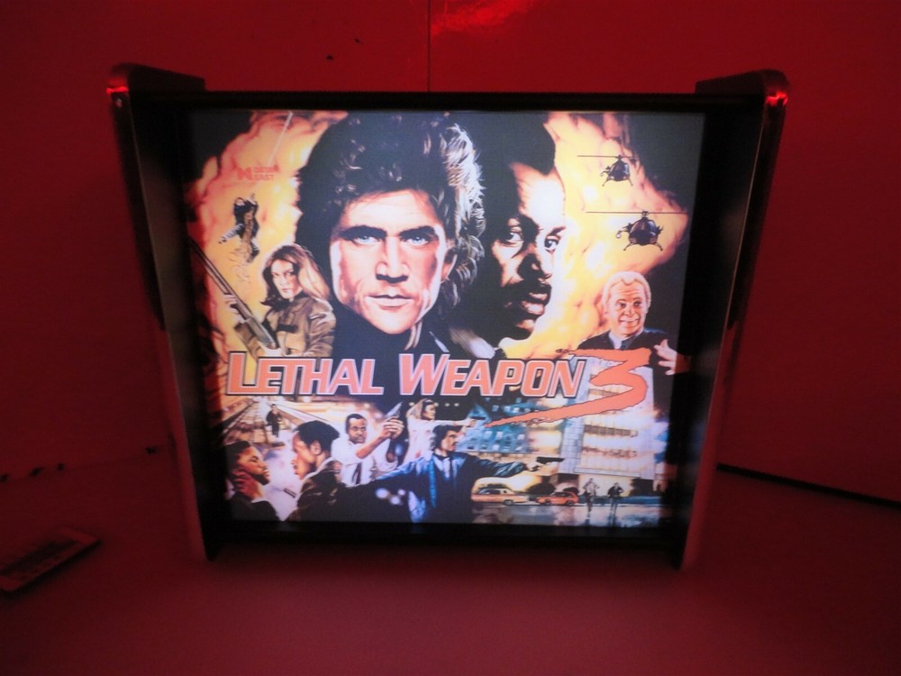 Lethal Weapon Pinball Head LED Display light box