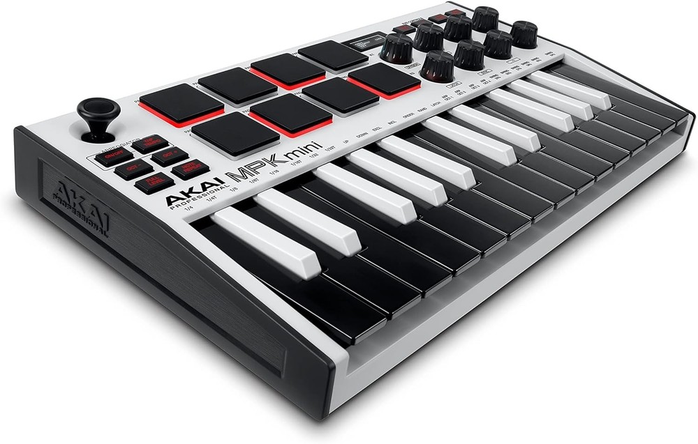 25-Key USB MIDI Keyboard Controller with Drum Pads Knobs Music Production