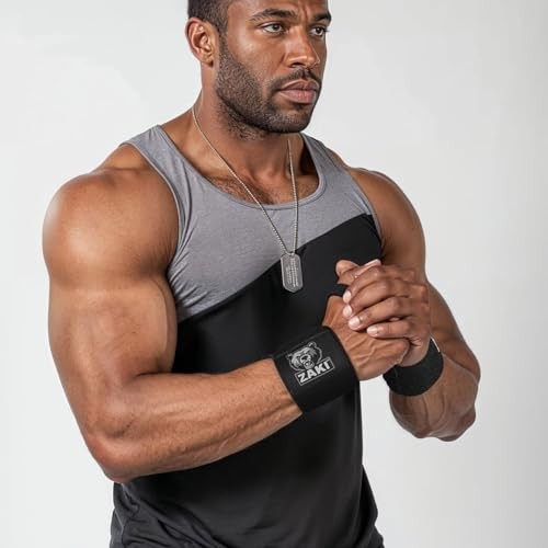18 Inch Weightlifting Wrist Wraps with Thumb Loop, Adjustable Wrist Support